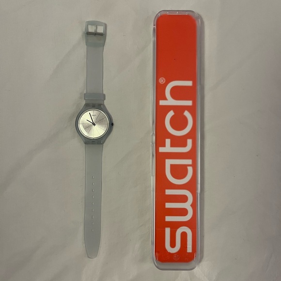 Swatch SKINTONIC SVOS101 37mm Light Blue Silicone Watch - Picture 6 of 6